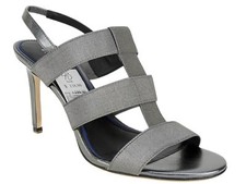 Elie Tahari Women's Ithaca Dress Sandals Pewter Size EU 40 M/US Size 9 M