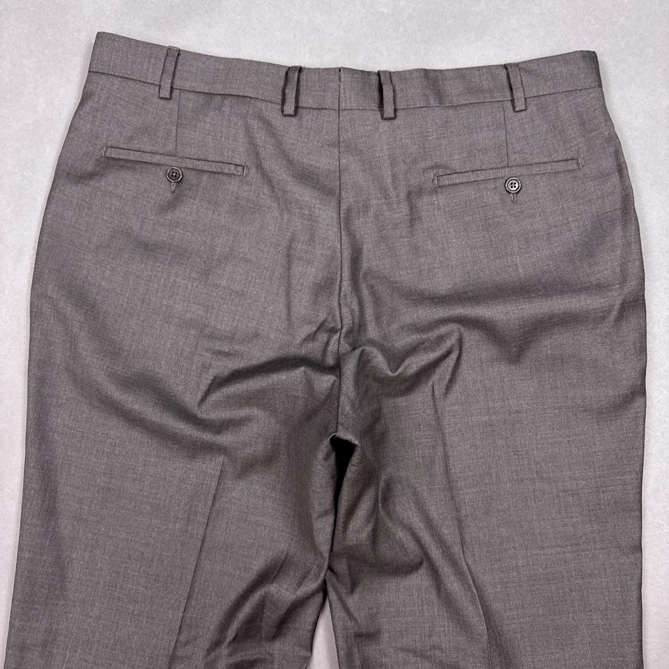 Pantalones Peter Millar Para Hombre 38x32 Marrón Loro Piana Cuatro Temporadas Super 130 Lana Oficina Foto 4 de 4