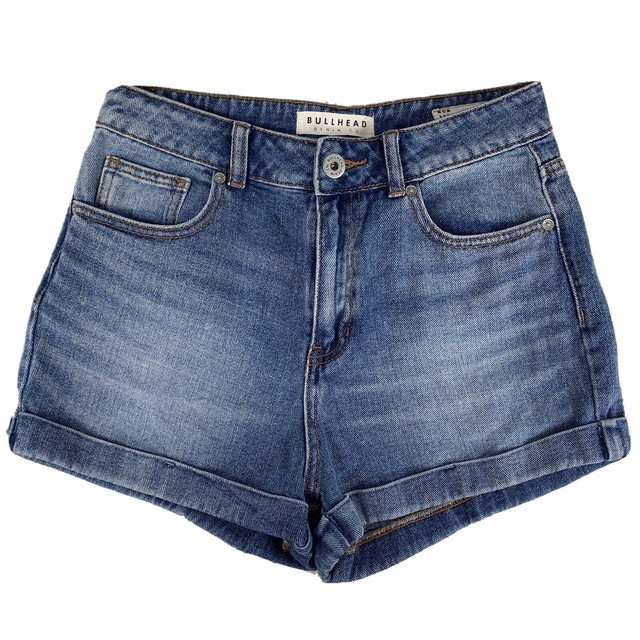 Bullhead Denim Co Blue Medium Wash High Waisted Mom Jean Shorts Womens Size 7 | eBay
