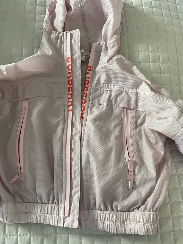 BURBERRY⚡️Girl's size 3y logo zip lightweight windbreaker jacket