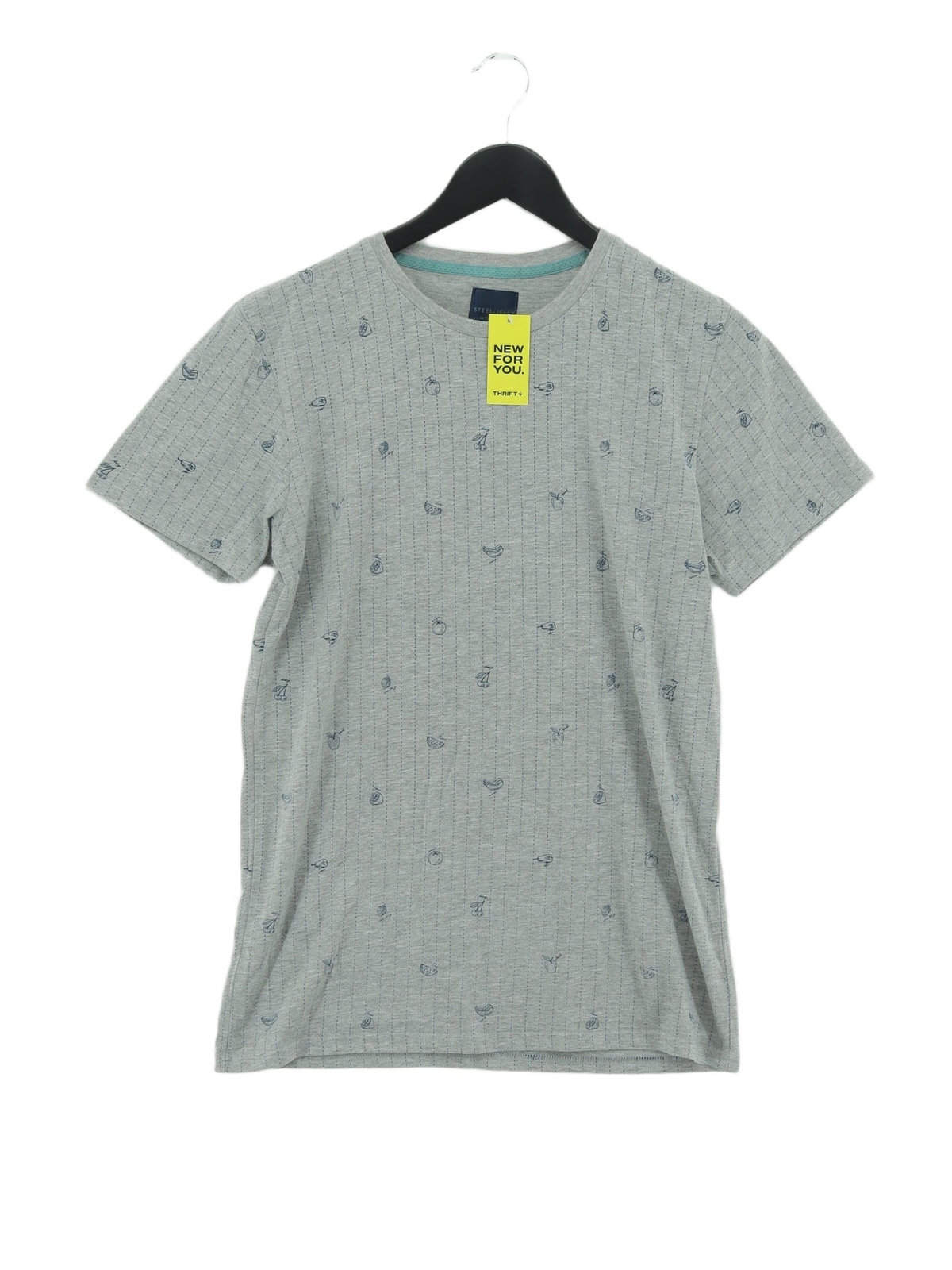 T shirt uomo Steel & Jelly S grigia a righe 100% altra basic