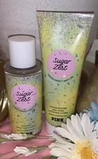 New! Victoria Secret Pink  SUGAR ZEST Body Mist &Lotion Set