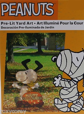 Halloween Peanuts 24 in Snoopy Woodstock Pumpkin Happy Halloween