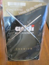 New Addi Premium Metal   Circular Knitting Needles 16" Length Size 3.75mm