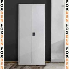 Tall Metal Filing Cabinet Modern Storage Cupboard 5 Tier Shelf File Locker Unit