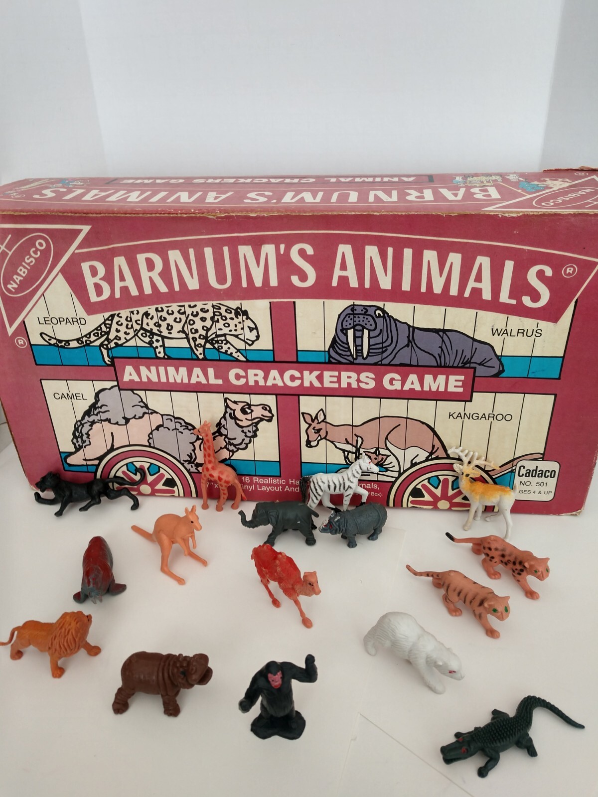 Barnum's Animals Crackers Game 1986 Cadaco No. 501 Games 16 Animal