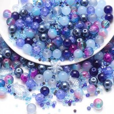 Mixed Beads Soup Small Glass Beads Seed 2mm - 8mm Approx 40g Choose Colour
