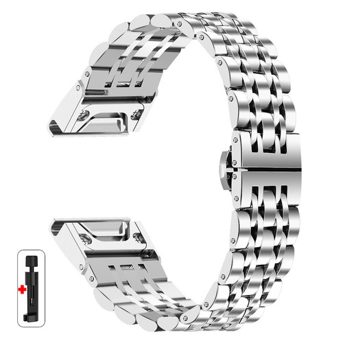 20 22 26mm For Garmin Fenix 6 6X 7X/6Pro/5Plus Quick Fit Steel Metal Band Strap - 第 11/22 張圖片