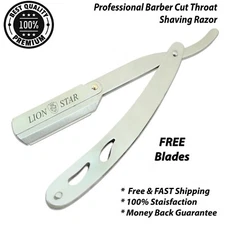 Professional Barber Straight Razor Folding Steel Shaving Knife with 10 Blades