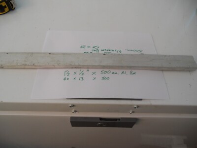 Alu 1/2''x1. 1/2 Zoll dickes Flachstab Streifenblech x 500 mm lang zugeschnitten