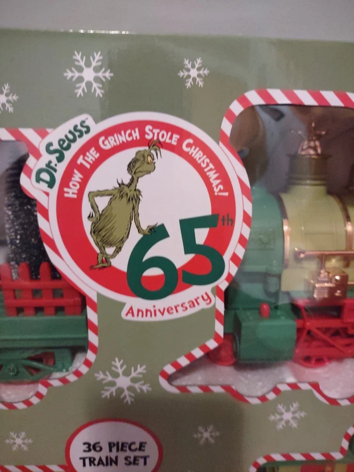 Dr Seuss Grinch Holiday Express 36 Pc Train Set 65th Anniversary Special Edition - Image 4 of 4