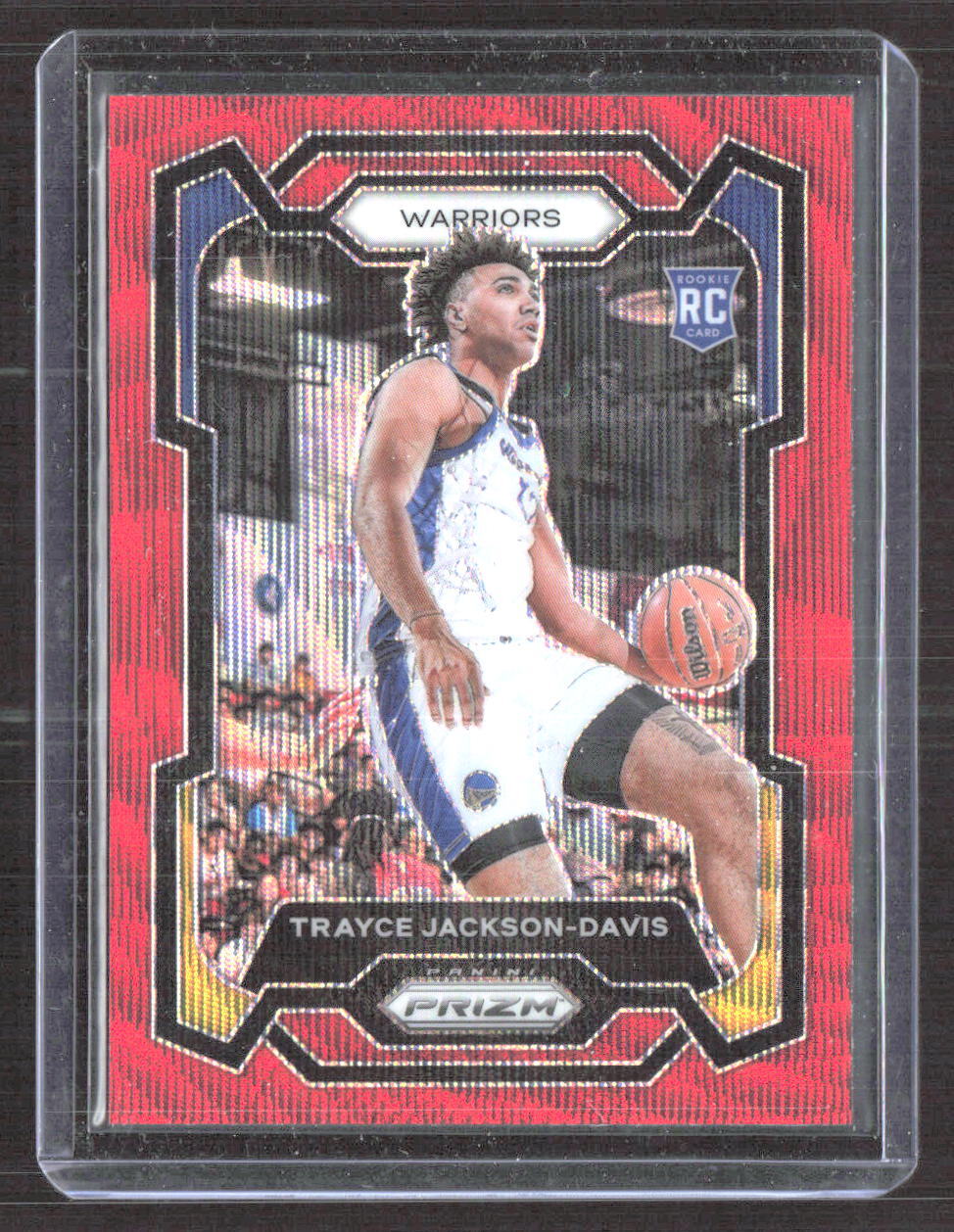 Trayce Jackson-Davis 2023-24 Panini Prizm Ruby Wave RC Warriors #148