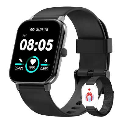Bluetooth Smartwatch Schrittzähler Herzfrequenz Armbanduhr Sport Fitness Tracker