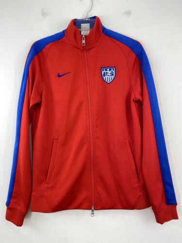 Nike USA Soccer Shield Track Jacket Adult Large Red National Team Warmup  - Picture 1 of 10