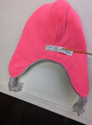 The Children's Place Girls Hat Size 8+ Girls Pretty Kitten Grey Pink R-2 - Picture 3 of 7