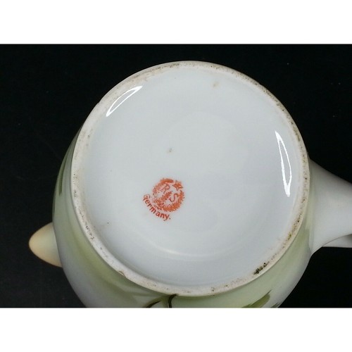 Antique RS PRUSSIA Porcelain Chocolate Coffee Pot GERMANY Light Pink Rose - Picture 7 of 10