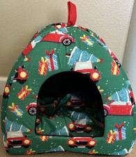 Christmas Pet Bed, Self-Warming 2 in 1 Cat Tent Cave for Kittens and Small Dogs