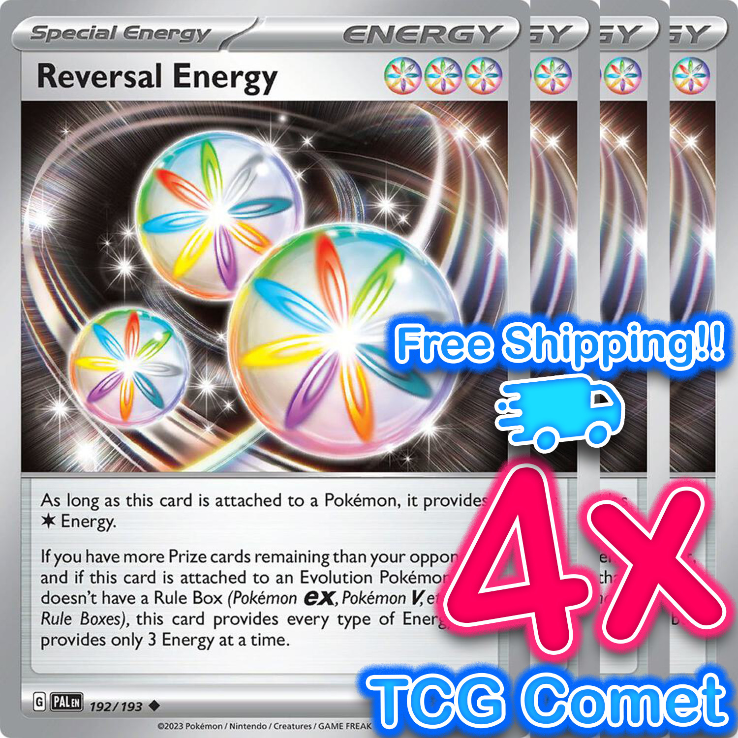 [4x Playset] Reversal Energy (192/193) - SV02: Paldea Evolved (PAL) Pokemon TCG