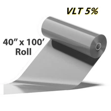 Uncut New 40"x100FT 2 Ply Black VLT 5% Car Window Tint Film Roll