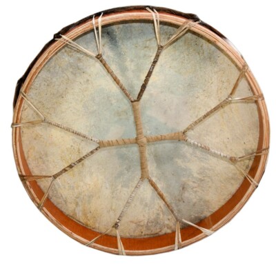 Shaman drum Goat Hair 18'', Frame Drum, Stick included Missing few Hair 30% Off
