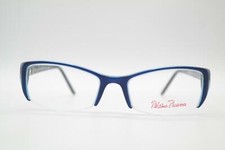 Vintage Paloma Picasso 8233 354 Blue Silver Half-Rim Glasses Frame NOS