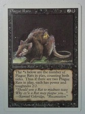 Plague Rats Common Magic MtG x1 Revised MP