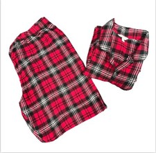 Charter Club Intimates Mens 3X Lounge Flannel Pajama Set Red Plaid Cotton 2 pc
