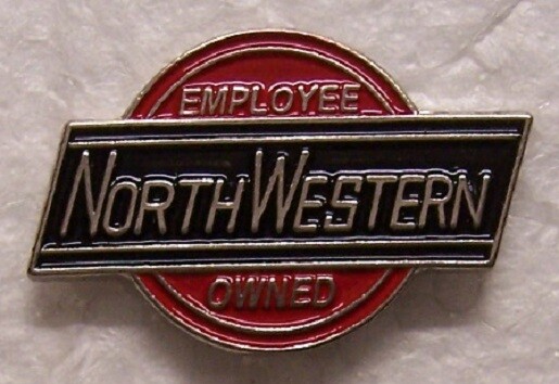 Vintage North Western Railroad Hat Pin Employee Owned Logo Model Train Sign
