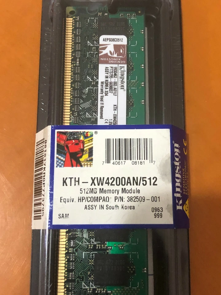 Kingston KTH-XW4200AN/512 512MB Module HP P/N: 382509-001 Memory RAM - Image 2 of 4