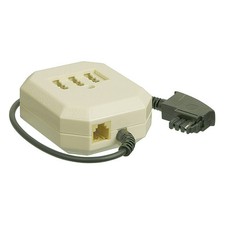 TAE-F NFF Telefon Verteiler Dose RJ11 Buchse Adapter Kabel 20cm Verlängerung