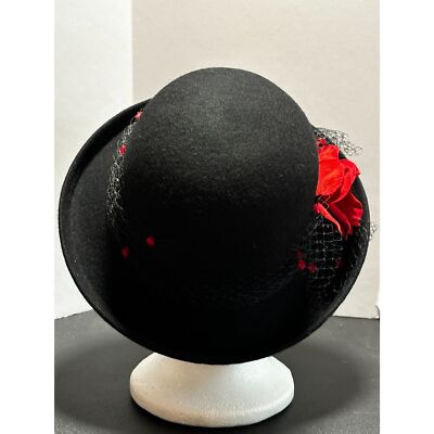 Street Smart by Betmar Wide Brim Black Hat w/ Wrap 100% Wool made in the USA Betmar street smart 100%wool - Gem main image 4