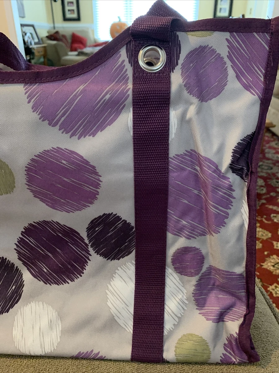 Thirty One All Day Organizing Tote In Sketchy Dot Purple Polka