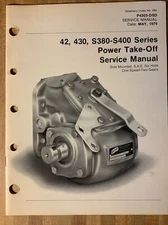 Chelsea 42, 430, S380-S400 Series Power Take-Off Service Manual P4303-DSD 1979