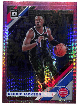 2019-20 Donruss Optic #106 Reggie Jackson Hyper Pink refractor card Pistons