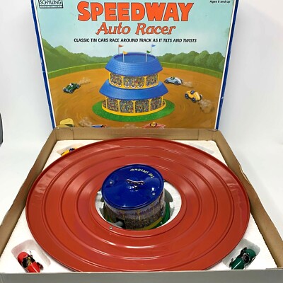 Schylling 車　3台セットSPEEDWAY RACER SCHYLLING SPEEDWAY AUTO RACER TIN WIND UP RACE TRACK WITH