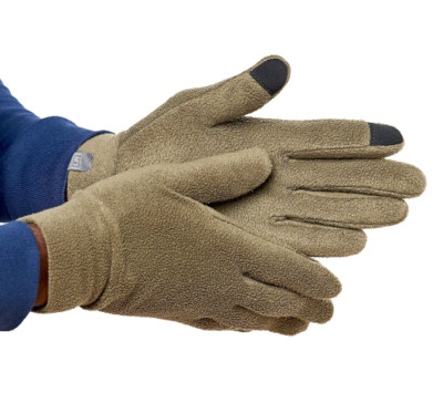 New UR Wellness Men's Boundary Fleece Gloves with Tech Tip in Olive Green