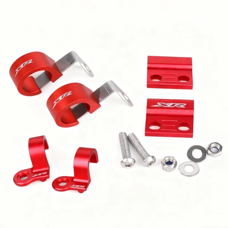 Abrazaderas de manguera de freno delanteras/traseras guía de línea para Honda XR650L XR600R XR400R XR250R/L Foto 3 de 4