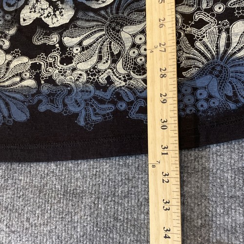 Blusa Vainilla Azúcar Mujer 2X Estrás Estampado Floral Negra Carrera Trabajo Informal - Imagen 5 de 13