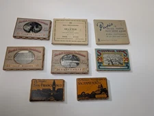 VINTAGE LOT of 8 MINIATURE POSTCARD SOUVENIR ALBUMS Paris, Yosemite, California 