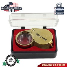 30X Jewelers Loupe Magnifier Jewelry Coin Loop Magnifying Glass Eye Pocket