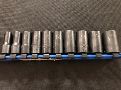 Matco 10 Piece 3/8  Semi Deep Impact Socket Set 8-19 - BIPM