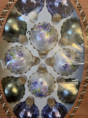 Christmas by Krebs Holiday Tree Glass Ornaments Baubles 3 Boxes 36 Pcs Vintage - Picture 5 of 9