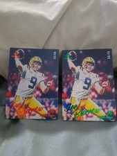 2 card lot Joe Burrow 2020 Panini Luminance Orange  green Rookie Card  /50 & /75