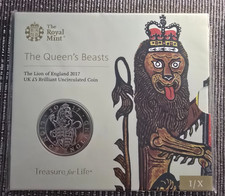 Royal Mint 2017 Queen&rsquo;s Beasts The Lion of England &pound;5 Five Pound Coin BUNC