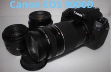 Canon EOS 9000D Digital SLR Camera Triple Lens Set 24MP Wi-Fi Bluetooth