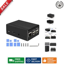 Heavy Duty Passive Cooling Case for Raspberry Pi 3 B+/3B - Easy Port Access