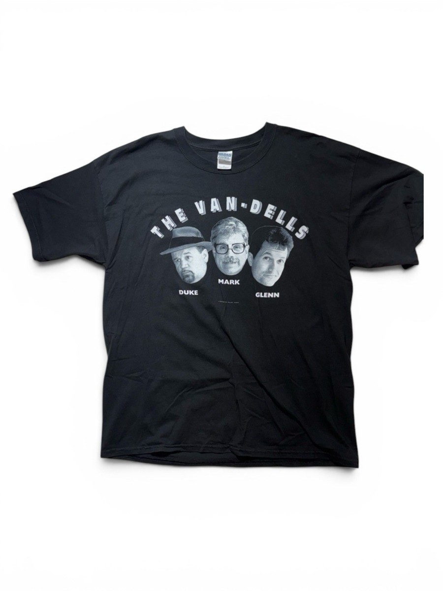 Vintage 2002 The Van-Dells Double Sided Graphic T Shirt XL Black Y2K