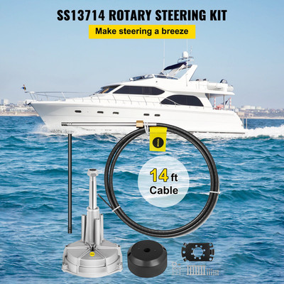 Boat Steering System, Outboard Steering Kit with Boat Steering Control Cable 14