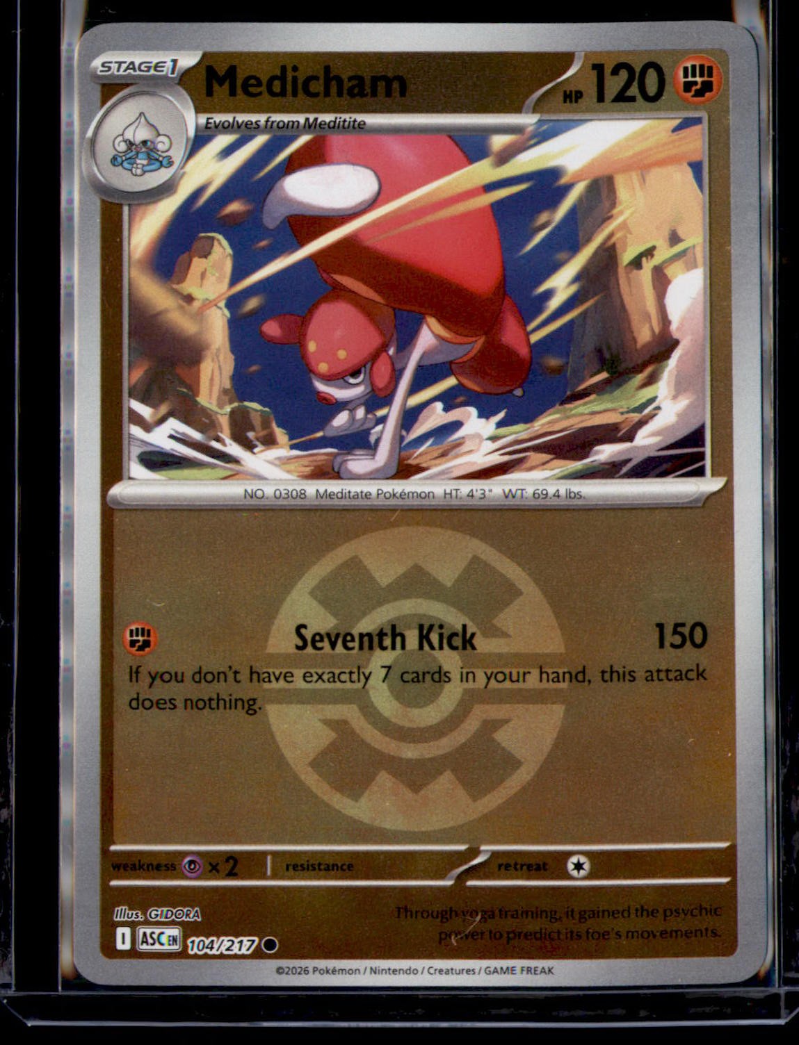 Medicham - (Quick Ball) Reverse Holo Common ME: Ascended Heroes 104/217 NM