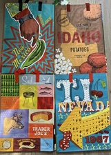 Trader Joe's Reuseable Grocery Shopping Bags New Mexico Idaho Wisconsin Nevada 4